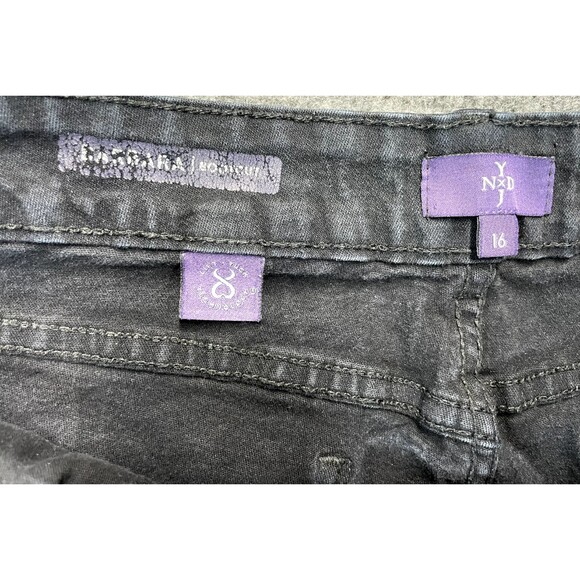 NYDJ Jeans Women's Size 16 (35x26.5) Black Barbara Bootcut Made in USA - Picture 5 of 11